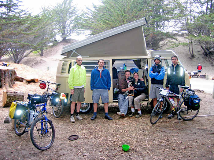 Sixteen years after Mackay (third from left) drove a support van for Blaustein, he led a new kind of ride.